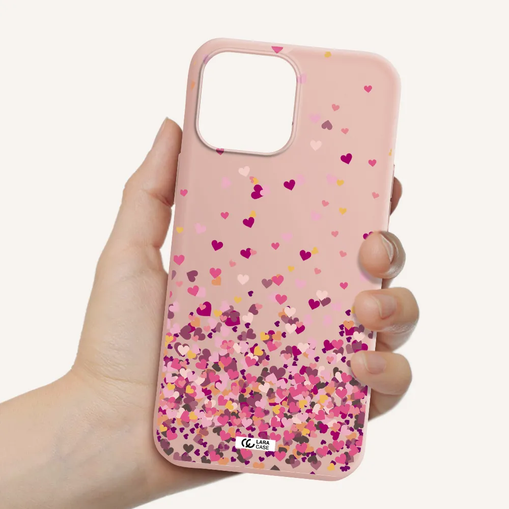 Flying Hearts Apple iPhone 13 Pro Max Silicone pastel pink Case