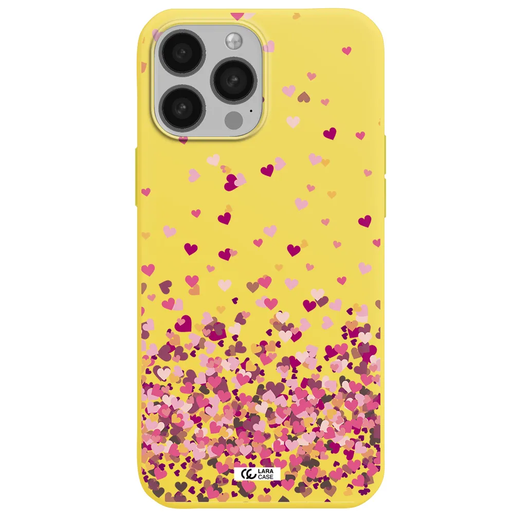 Flying Hearts Apple iPhone 13 Pro Silicone canary yellow Case
