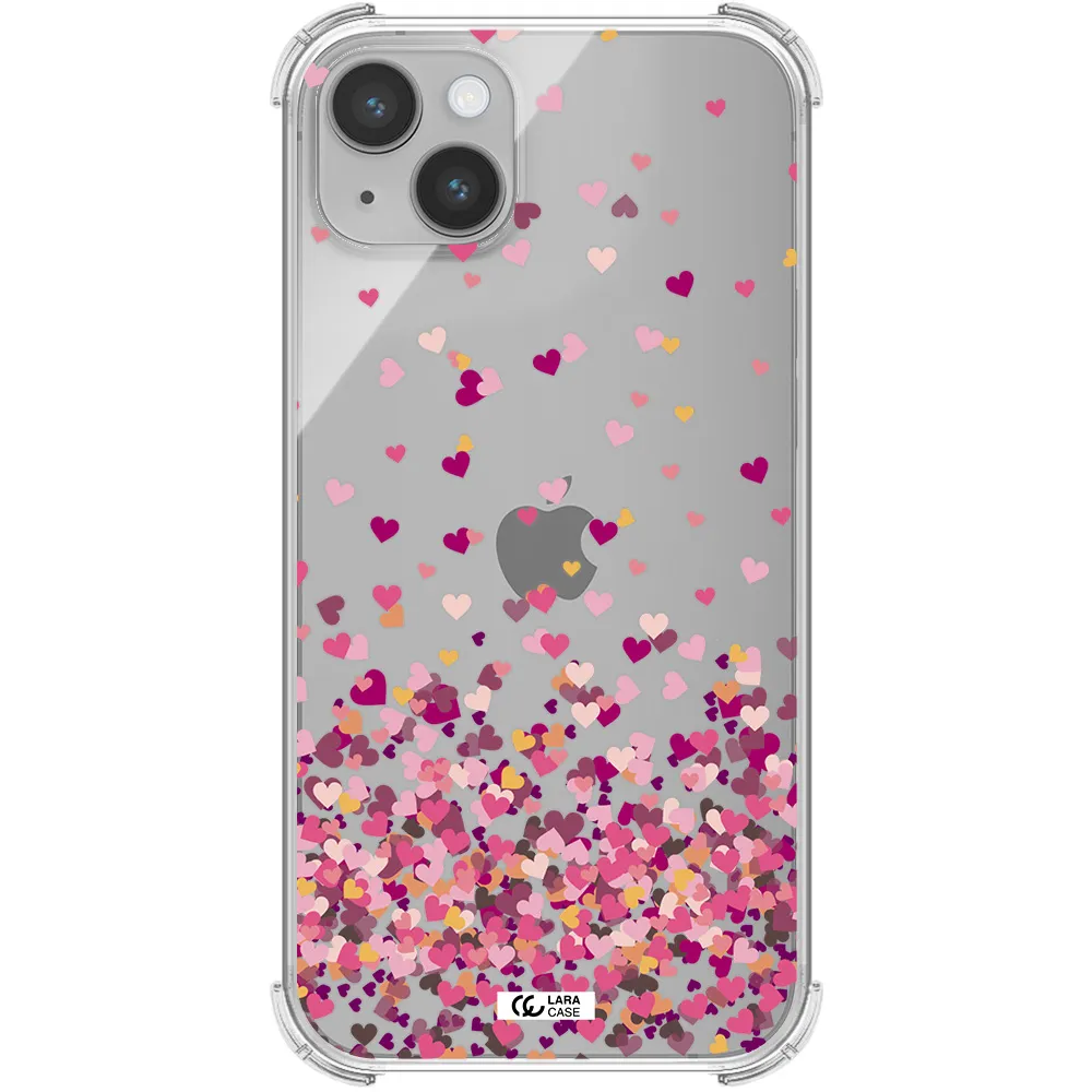 Flying Hearts Apple iPhone 14 Clear PC Case