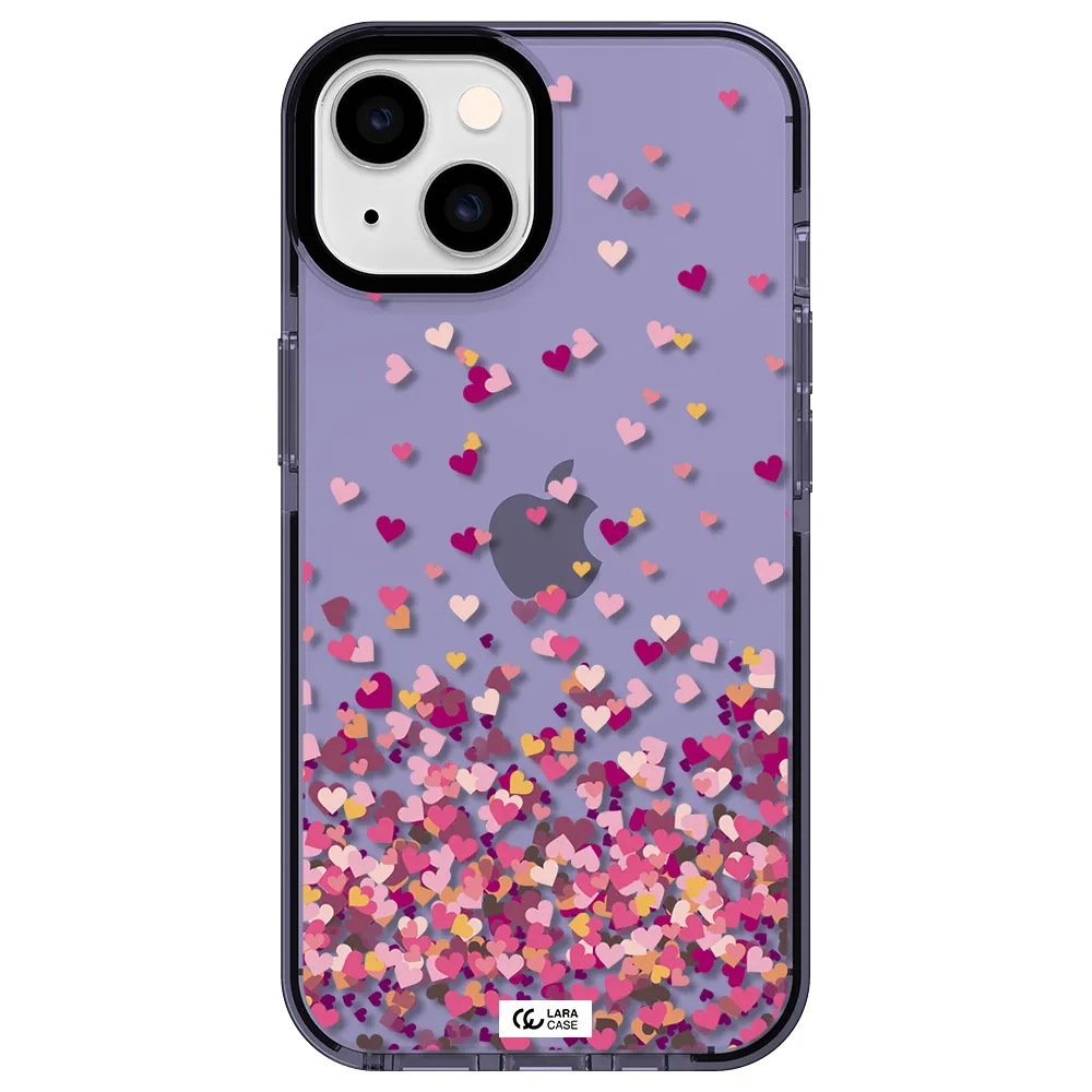 Flying Hearts Apple iPhone 14 impact Lilac Case