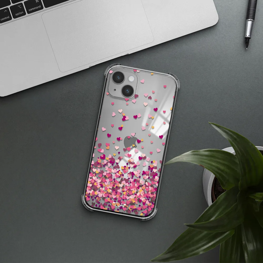 Flying Hearts Apple iPhone 14 plus Clear PC Case
