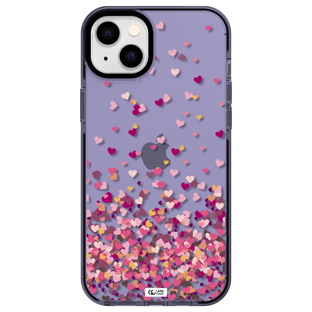 Flying Hearts Apple iPhone 14 plus impact Lilac Case