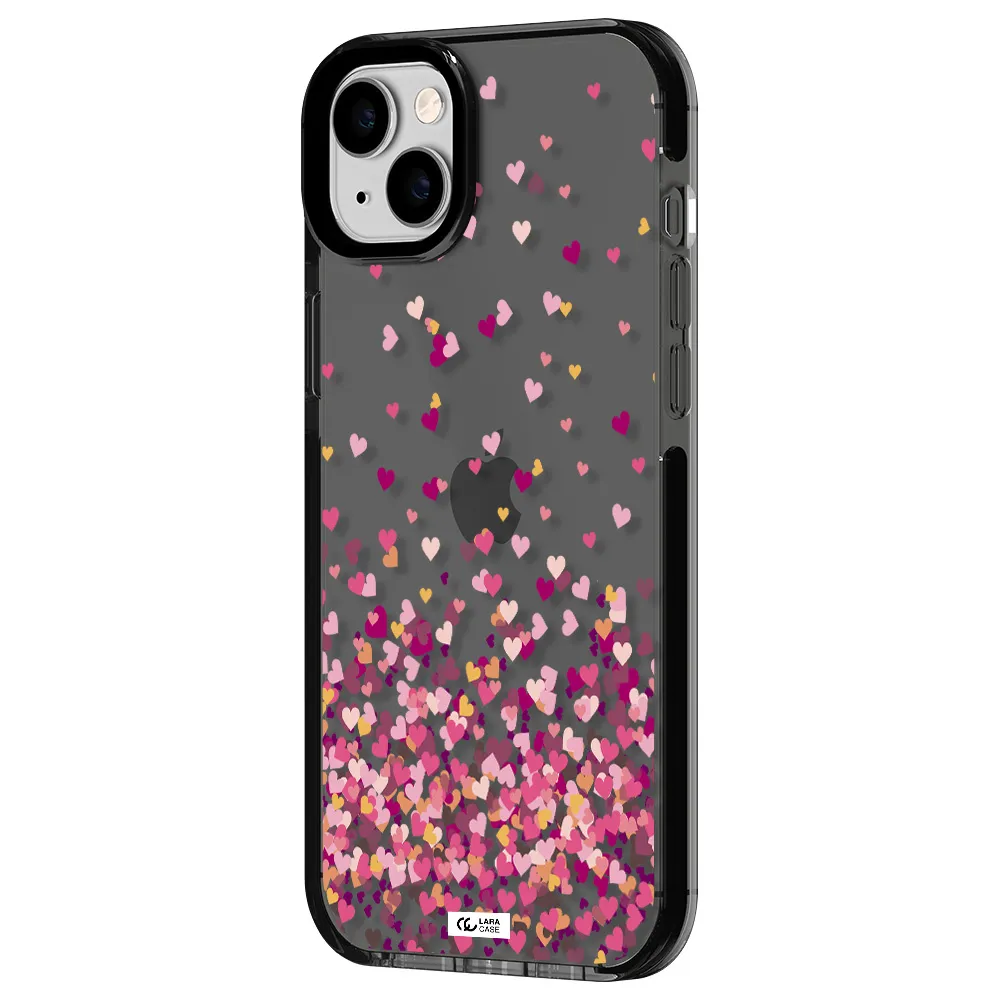 Flying Hearts Apple iPhone 14 plus impact Smoke Black Case