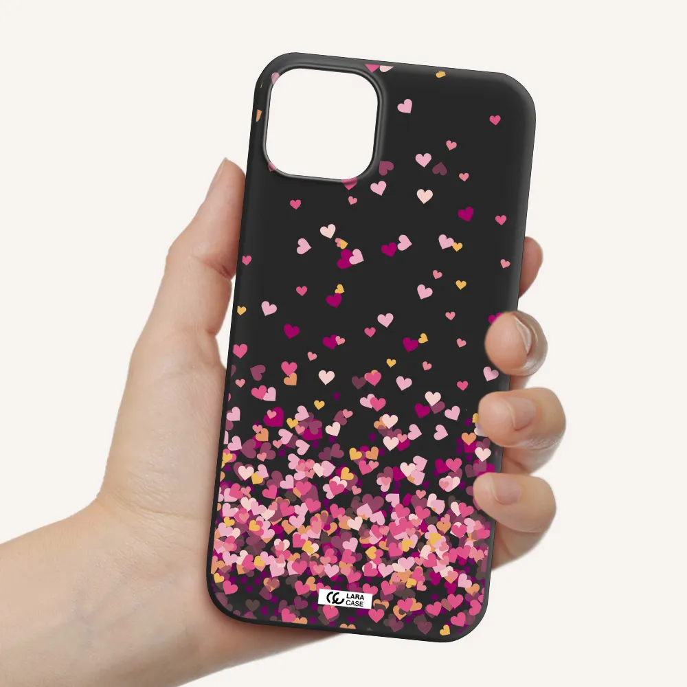 Flying Hearts Apple iPhone 14 plus Silicone black Case