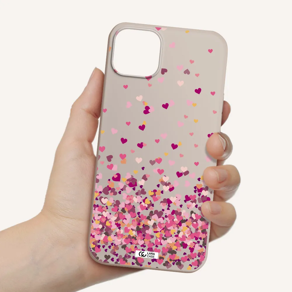 Flying Hearts Apple iPhone 14 plus Silicone Stone Case