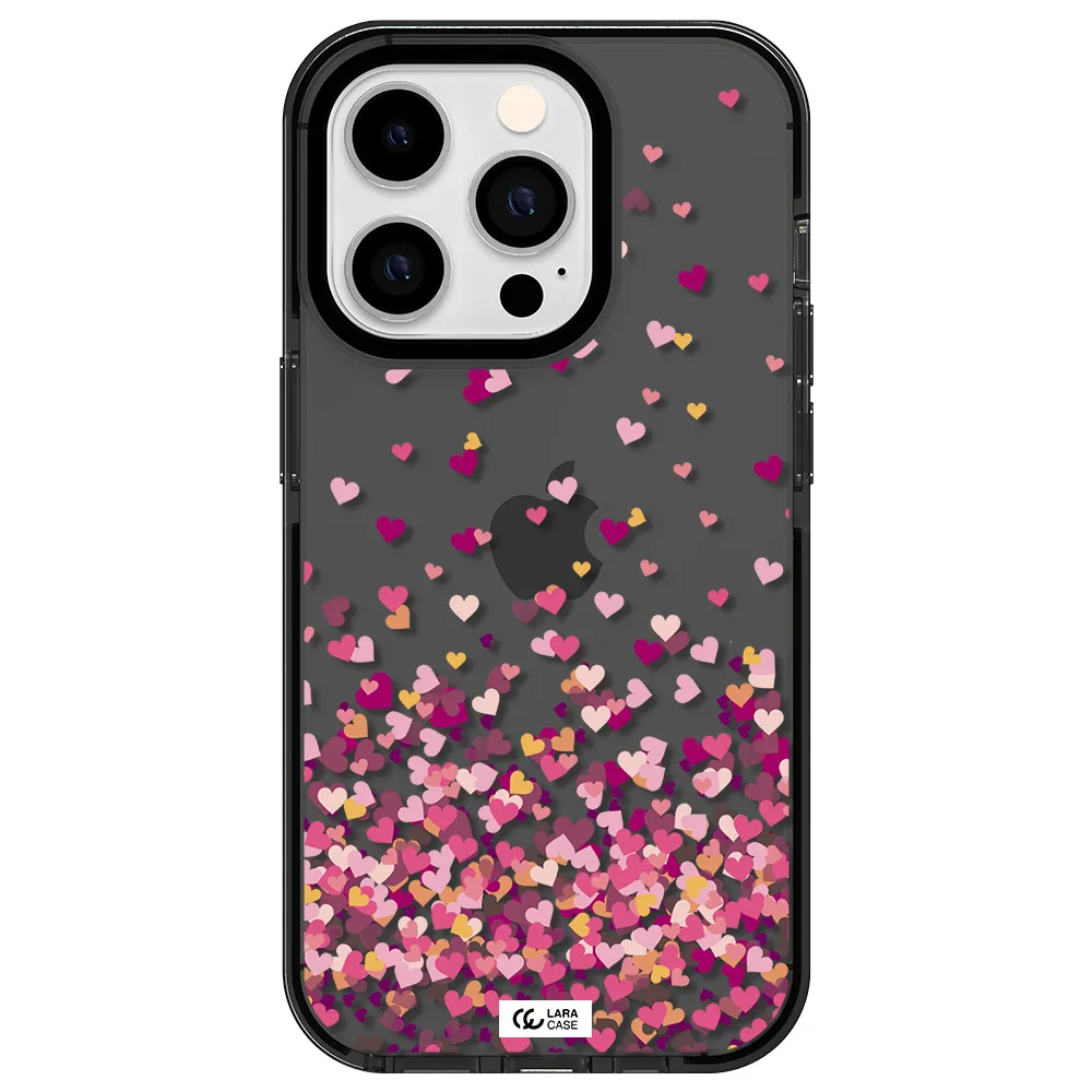 Flying Hearts Apple iPhone 14 pro impact Smoke Black Case