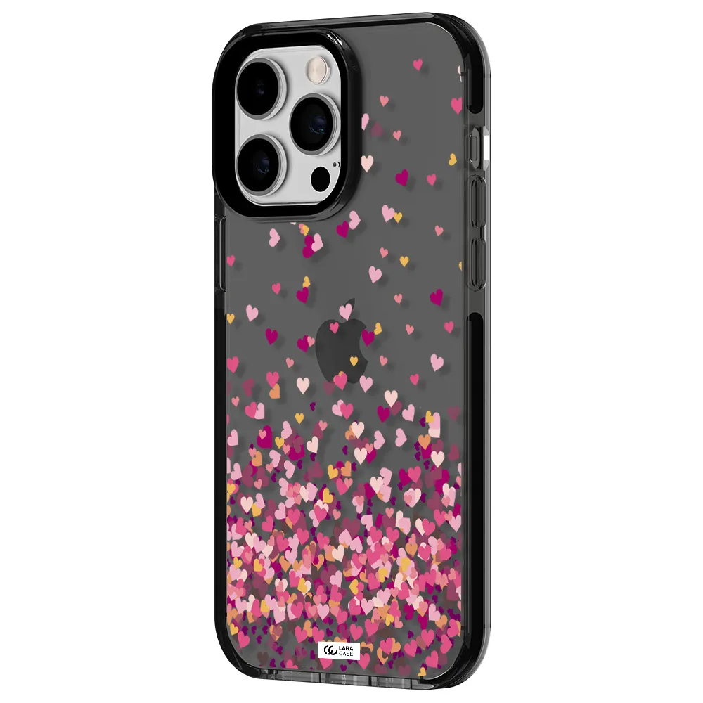 Flying Hearts Apple iPhone 14 pro max impact Smoke Black Case