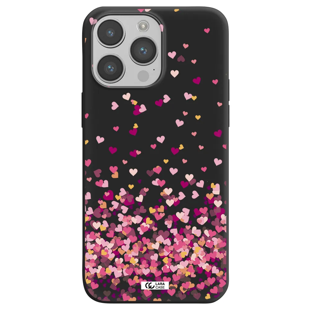 Flying Hearts Apple iPhone 14 pro max Silicone black Case