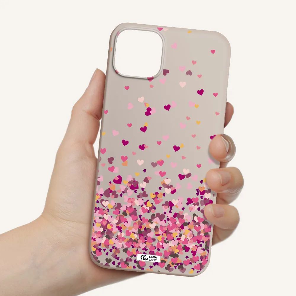 Flying Hearts Apple iPhone 14 Silicone Stone Case