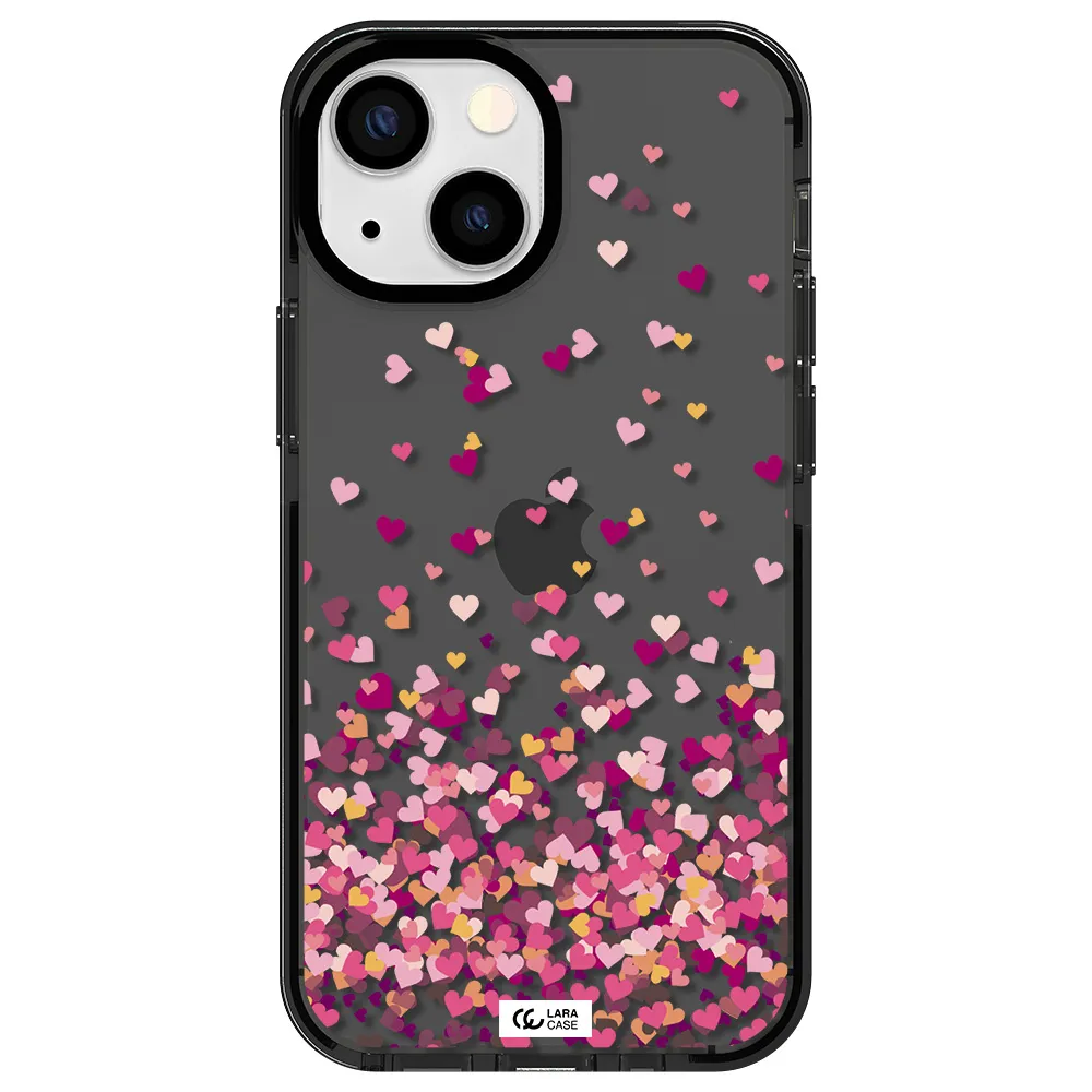 Flying Hearts Apple iPhone 15 impact Smoke Black Case