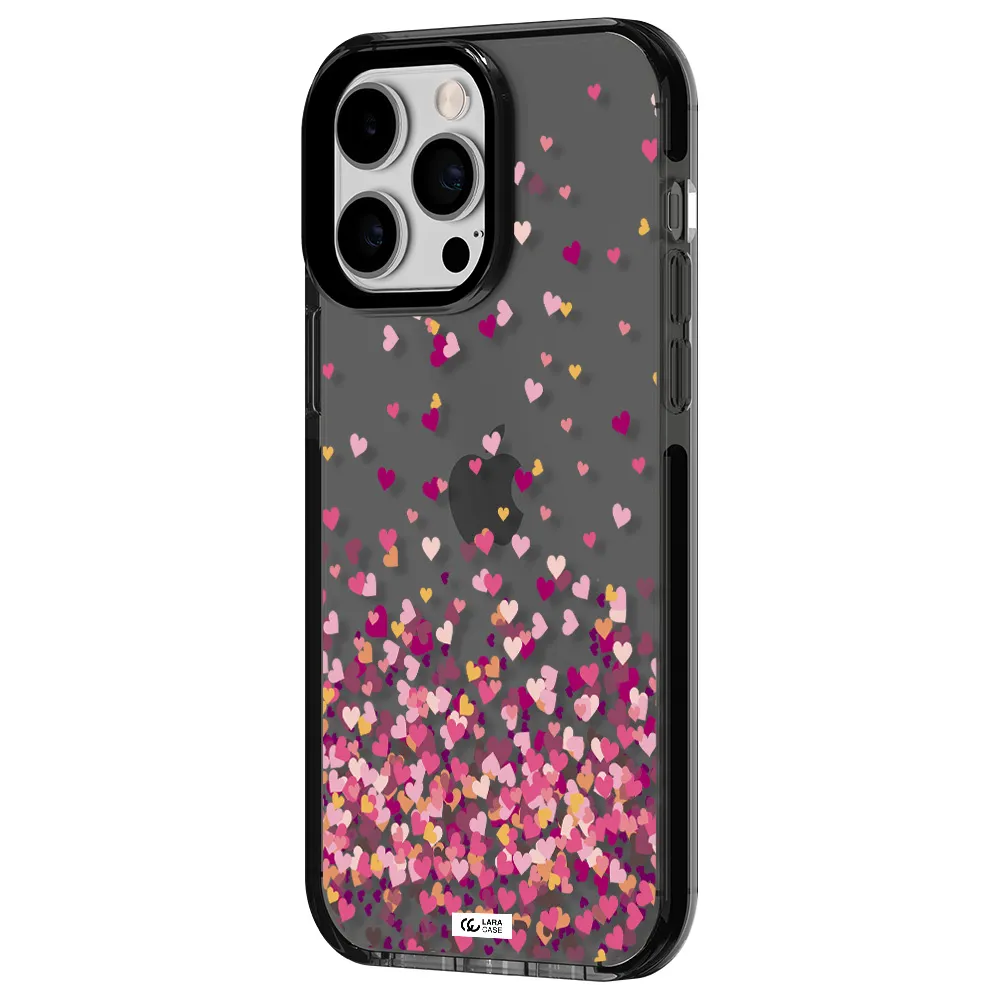Flying Hearts Apple iPhone 15 Pro Max impact Smoke Black Case