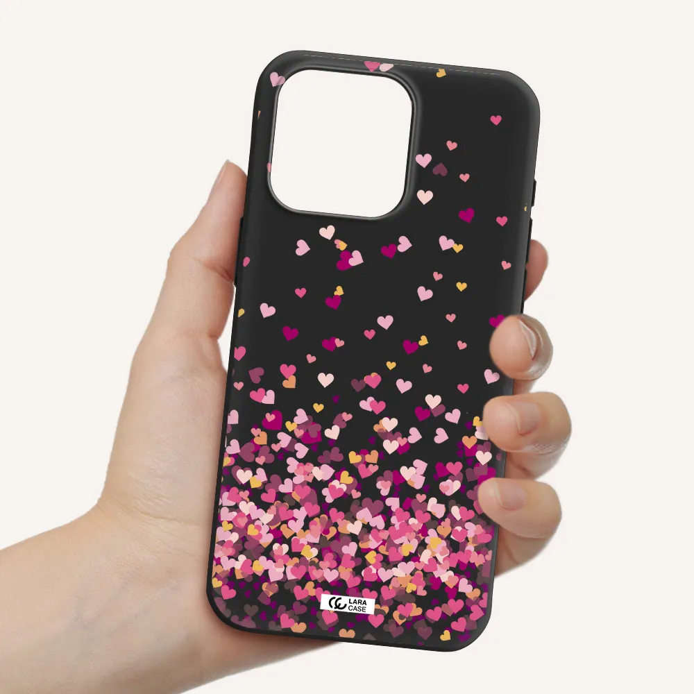 Flying Hearts Apple Iphone 15 Pro max Silicone black Case