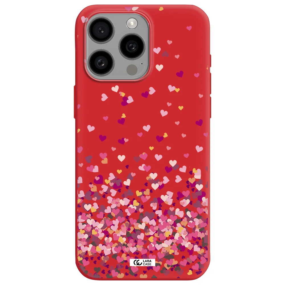 Flying Hearts Apple Iphone 15 Pro Max Silicone Imperial Red Case