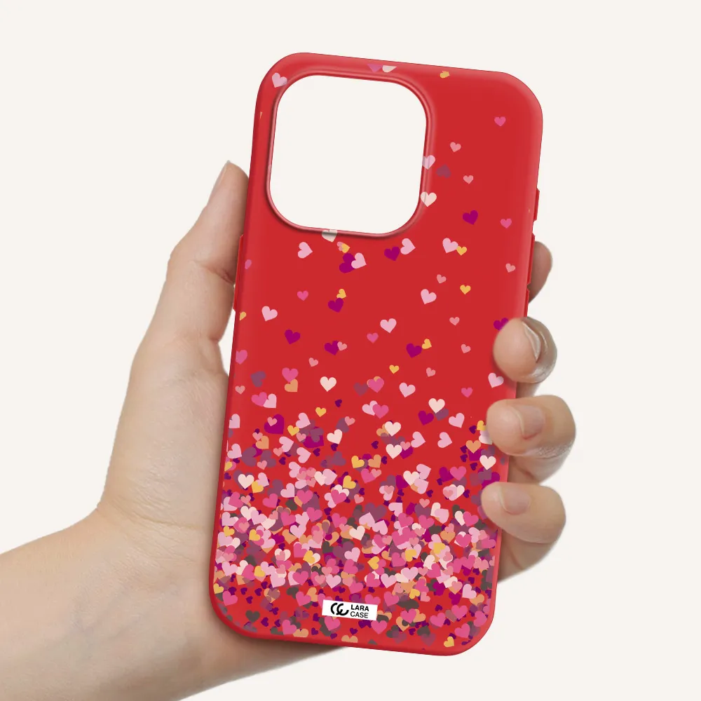 Flying Hearts Apple Iphone 15 Pro Silicone Imperial Red Case