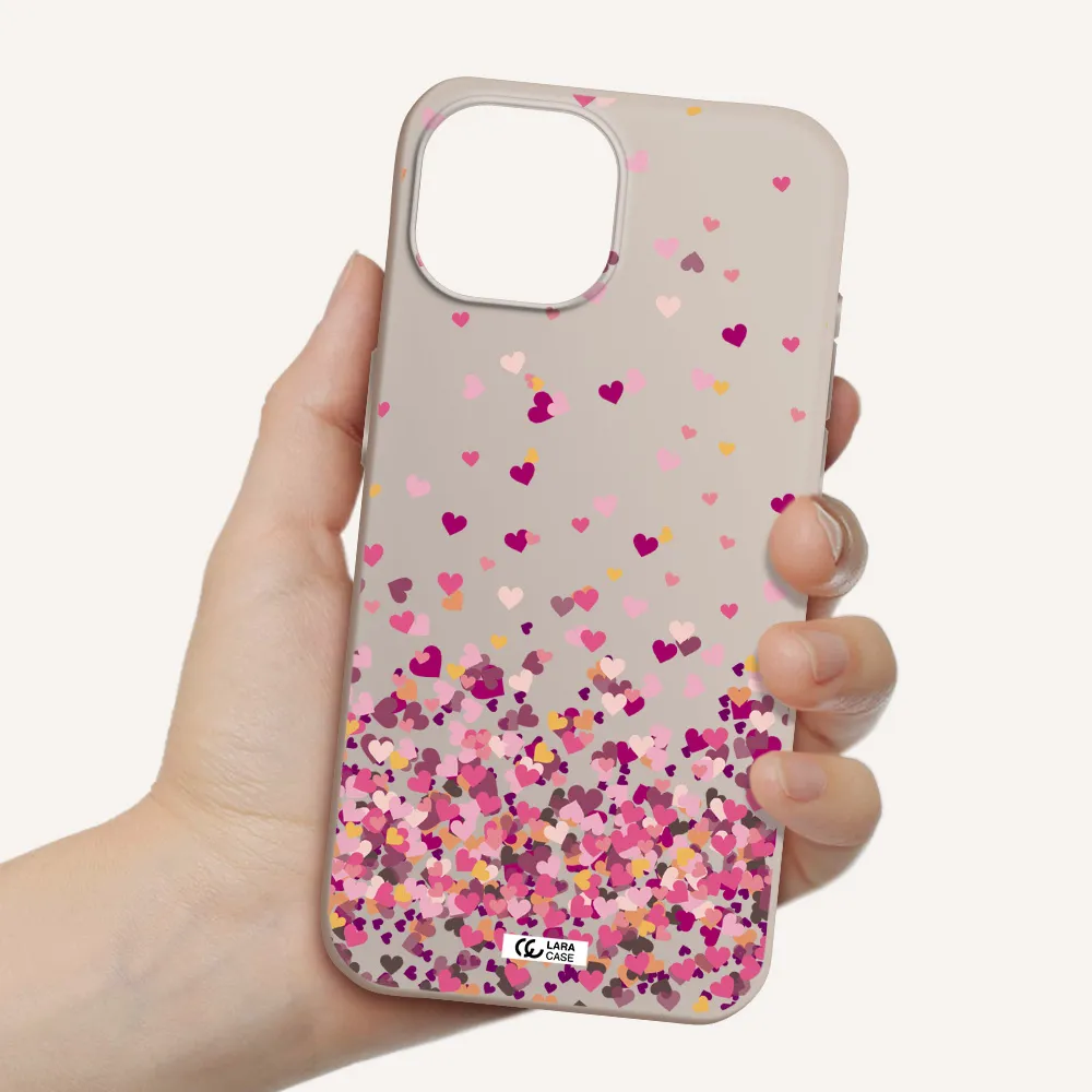 Flying Hearts Apple iPhone 15 Silicone Stone Case