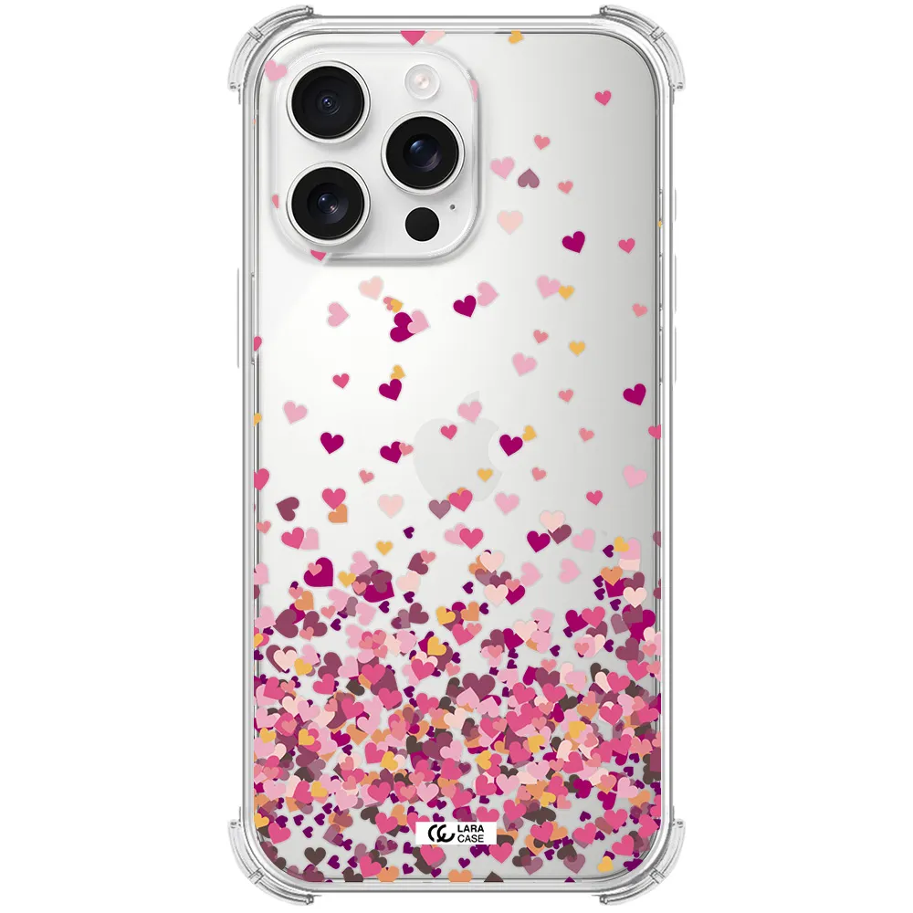 Flying Hearts Apple Iphone 16 Pro Max Clear Pc Case
