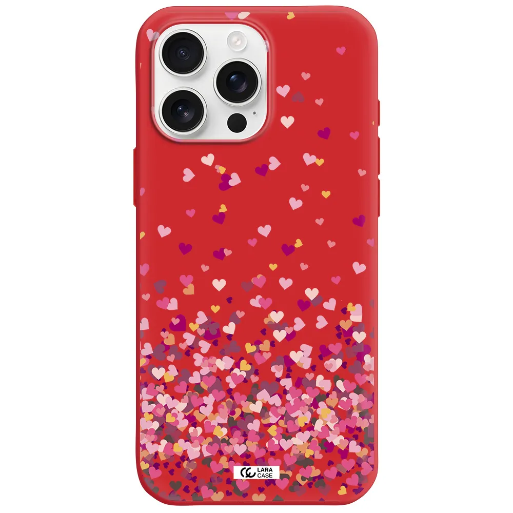 Flying Hearts Apple Iphone 16 Pro Max Silicone Imperial Red Case