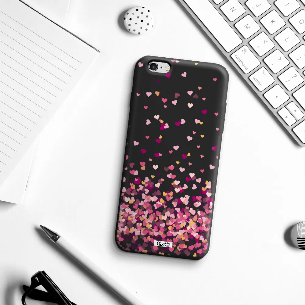 Flying Hearts Apple iPhone 6 plus Silicone black Case