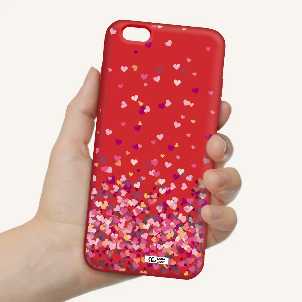 Flying Hearts Apple iPhone 6 s plus Silicone Imperial Red Case