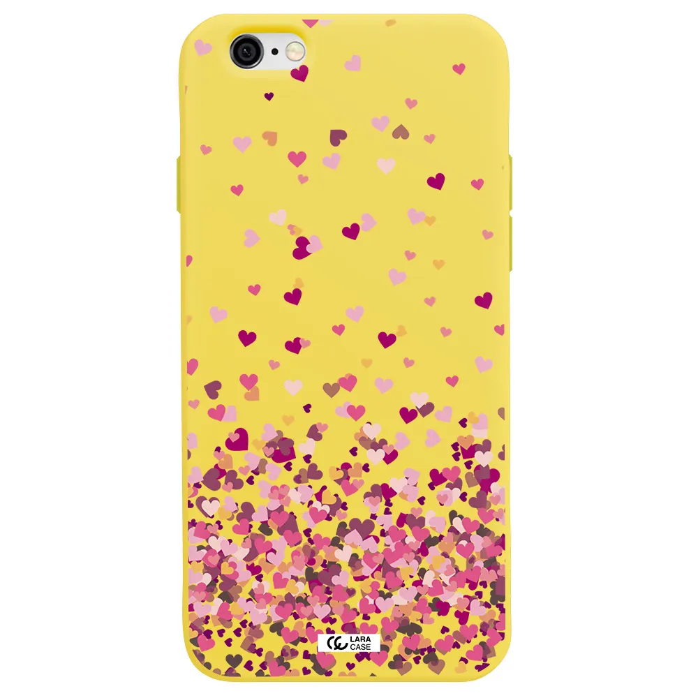 Flying Hearts Apple iPhone 6 Silicone canary yellow Case