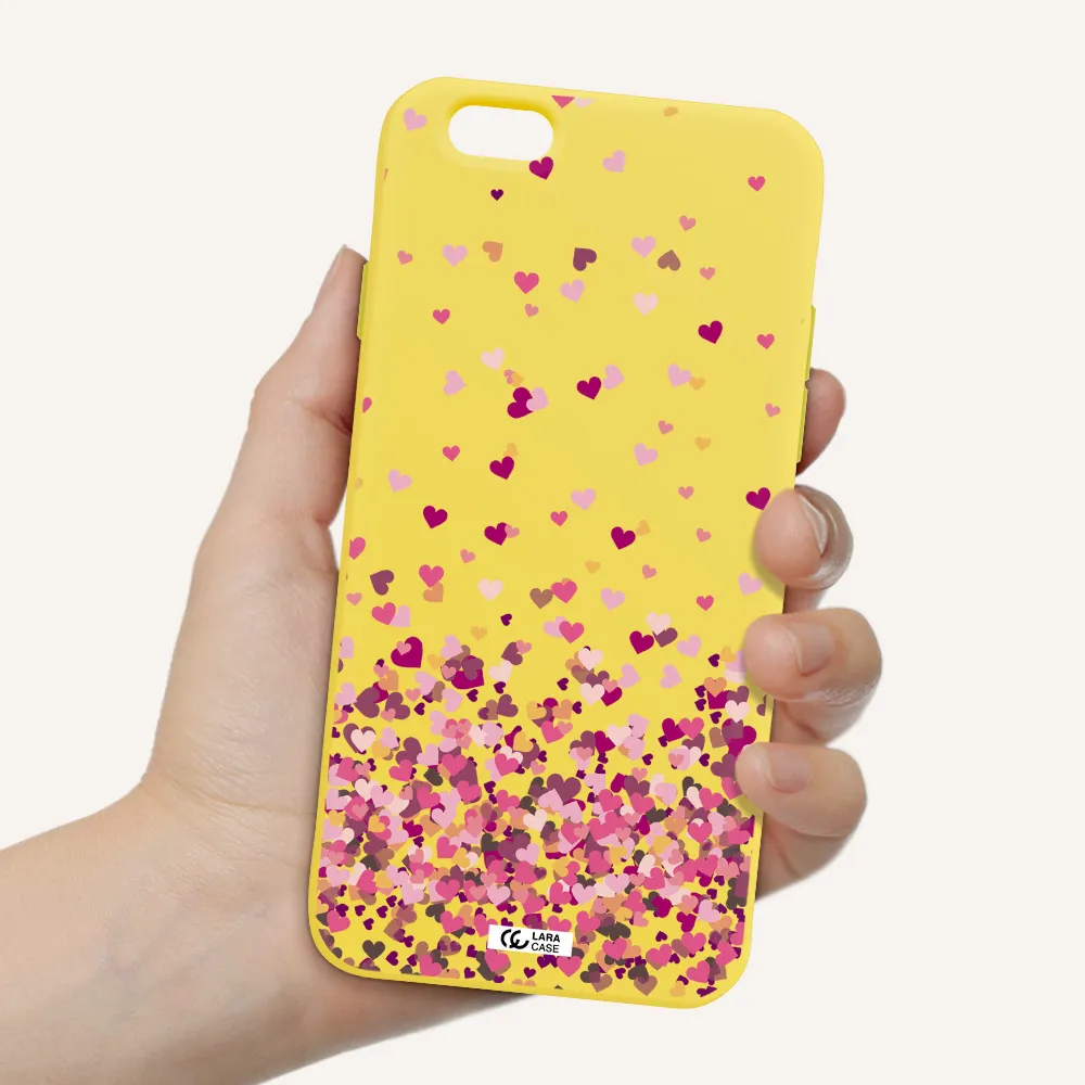 Flying Hearts Apple iPhone 6 Silicone canary yellow Case