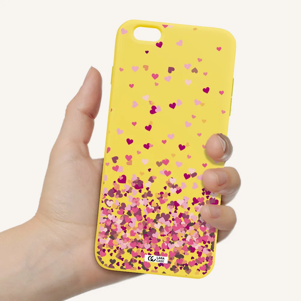 Flying Hearts Apple iPhone 6S Silicone canary yellow Case