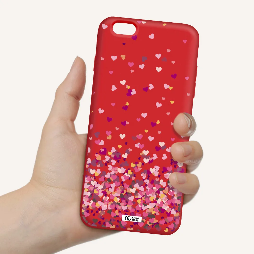 Flying Hearts Apple iPhone 6S Silicone Imperial Red Case