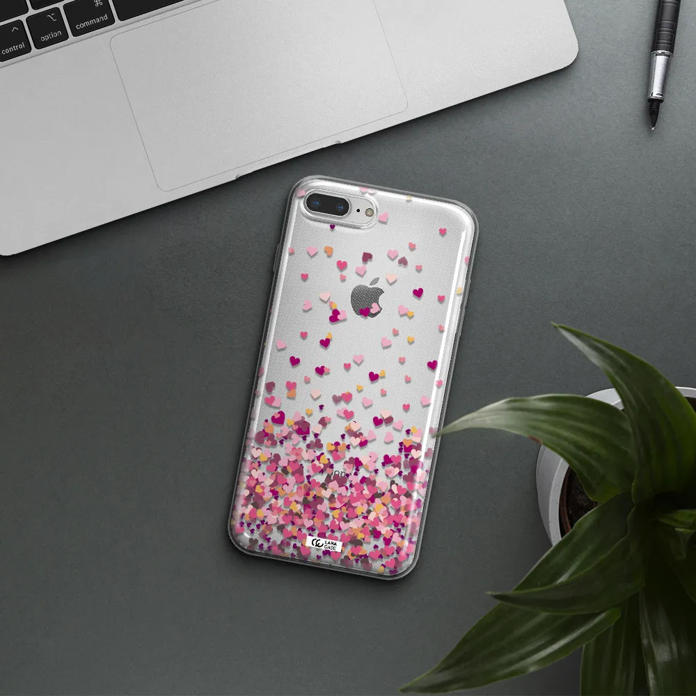 Flying Hearts Apple iPhone 7 plus Clear TPU Case