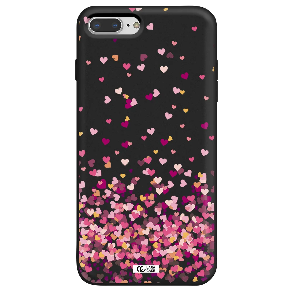 Flying Hearts Apple iPhone 7 plus Silicone black Case