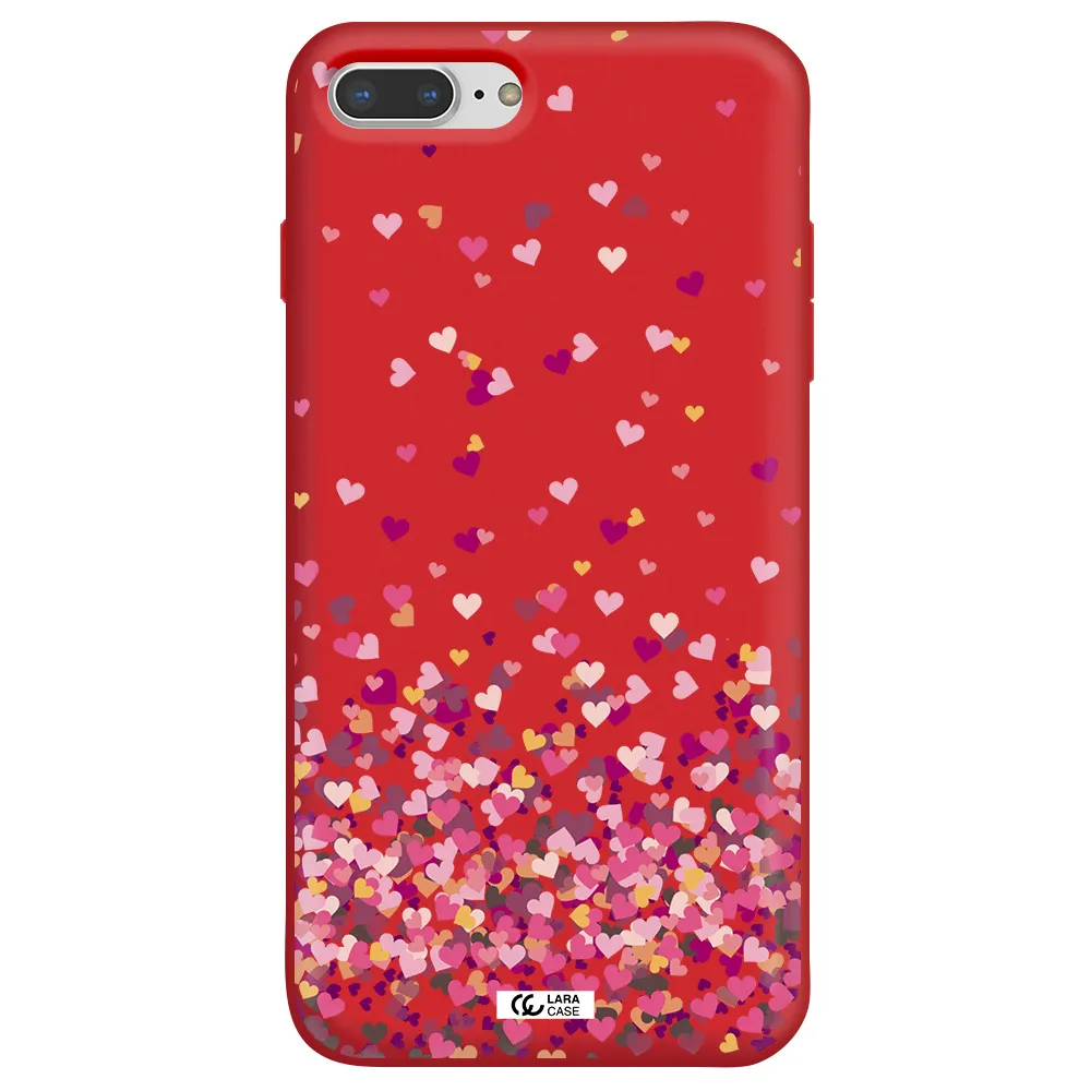 Flying Hearts Apple iPhone 7 plus Silicone Imperial Red Case
