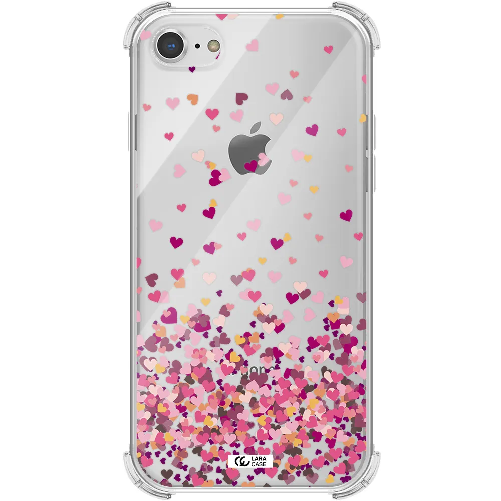 Flying Hearts Apple iPhone 8 Clear PC Case