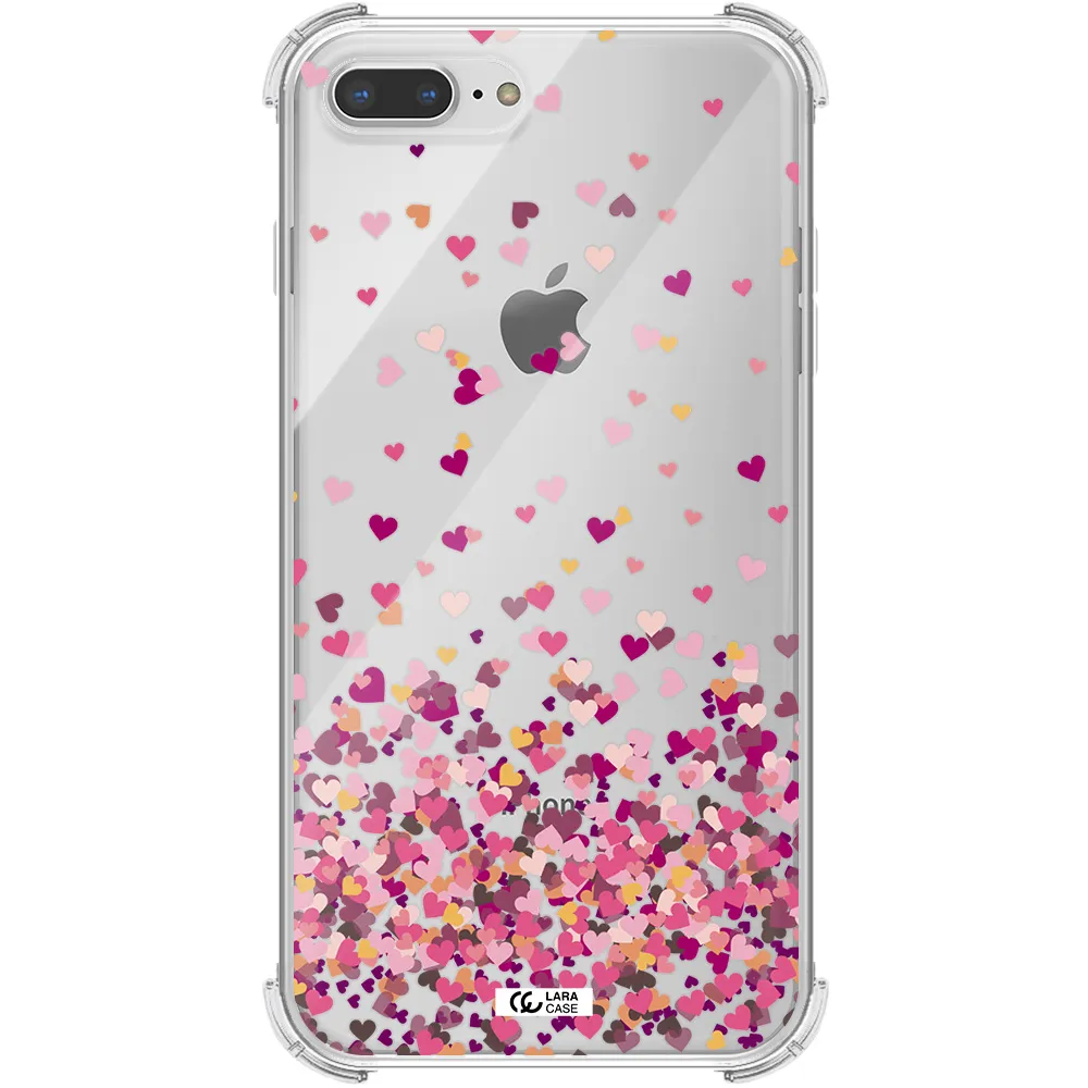 Flying Hearts Apple iPhone 8 plus Clear PC Case