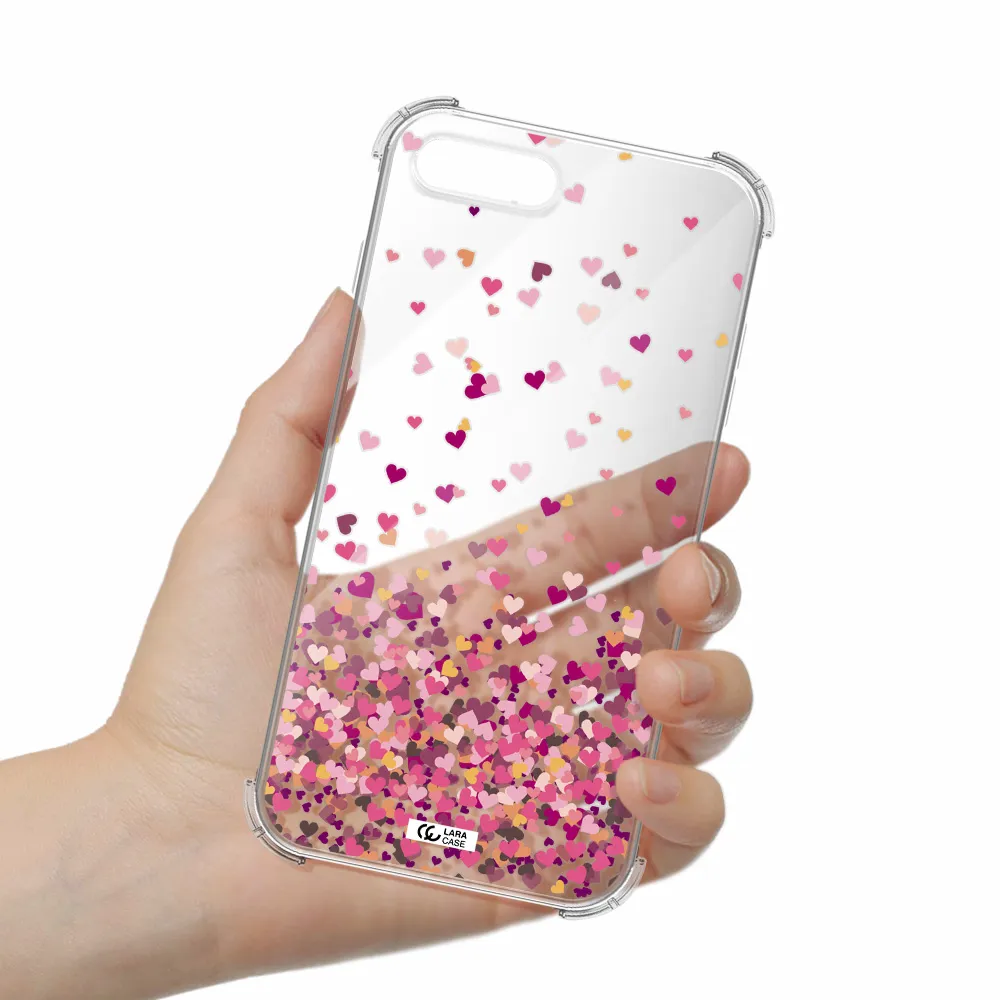Flying Hearts Apple iPhone 8 plus Clear PC Case