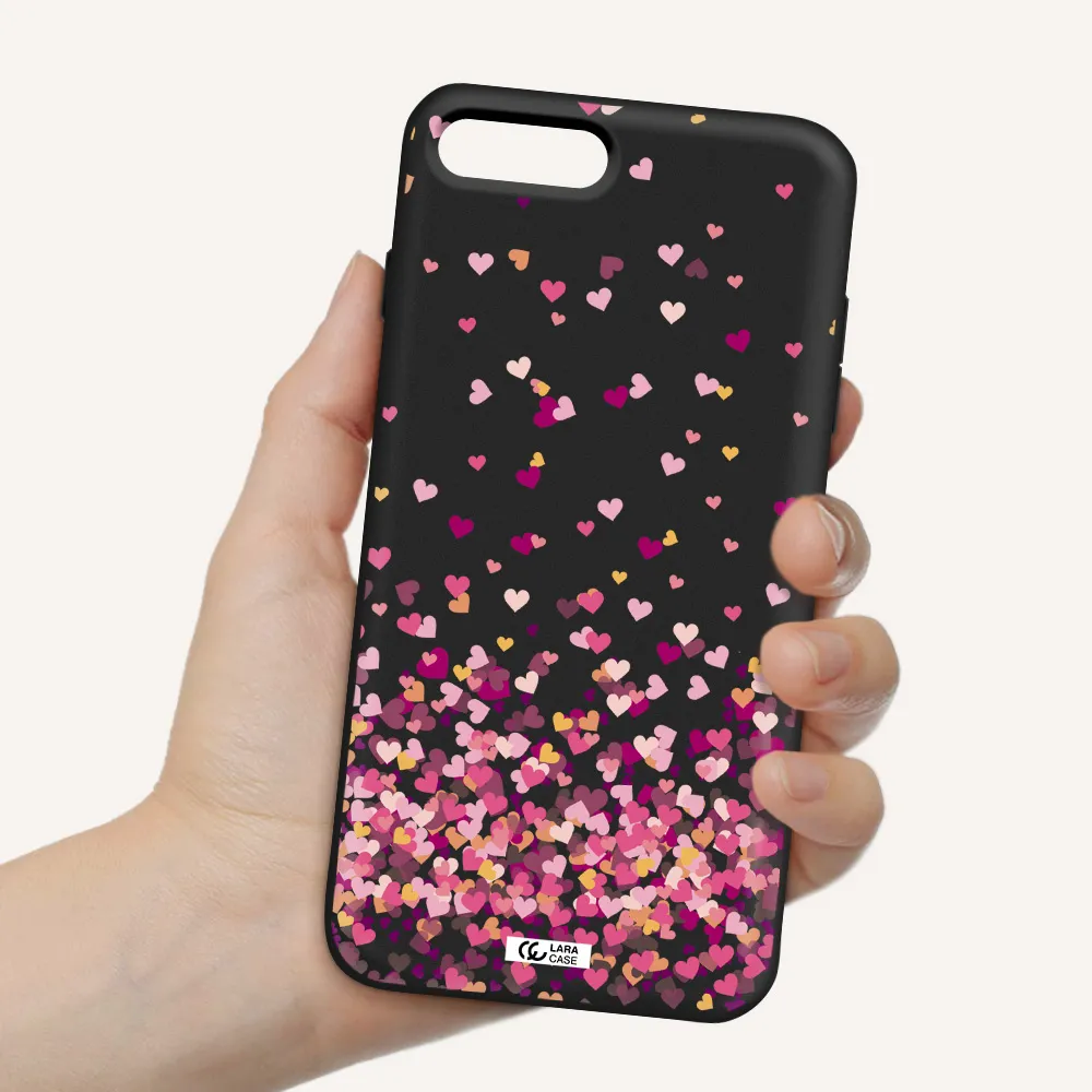 Flying Hearts Apple iPhone 8 plus Silicone black Case