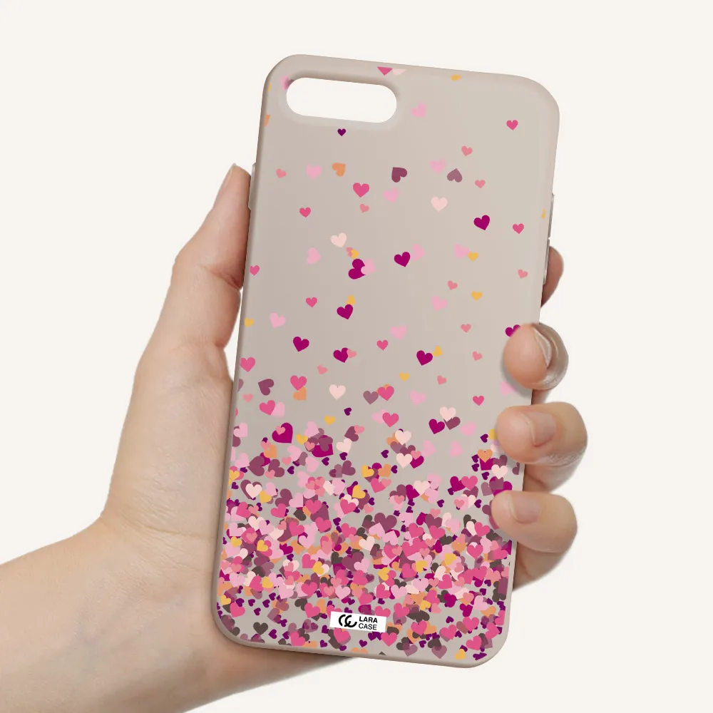 Flying Hearts Apple iPhone 8 plus Silicone Stone Case