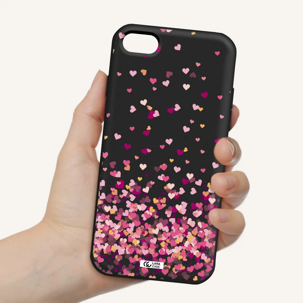 Flying Hearts Apple iPhone 8 Silicone black Case