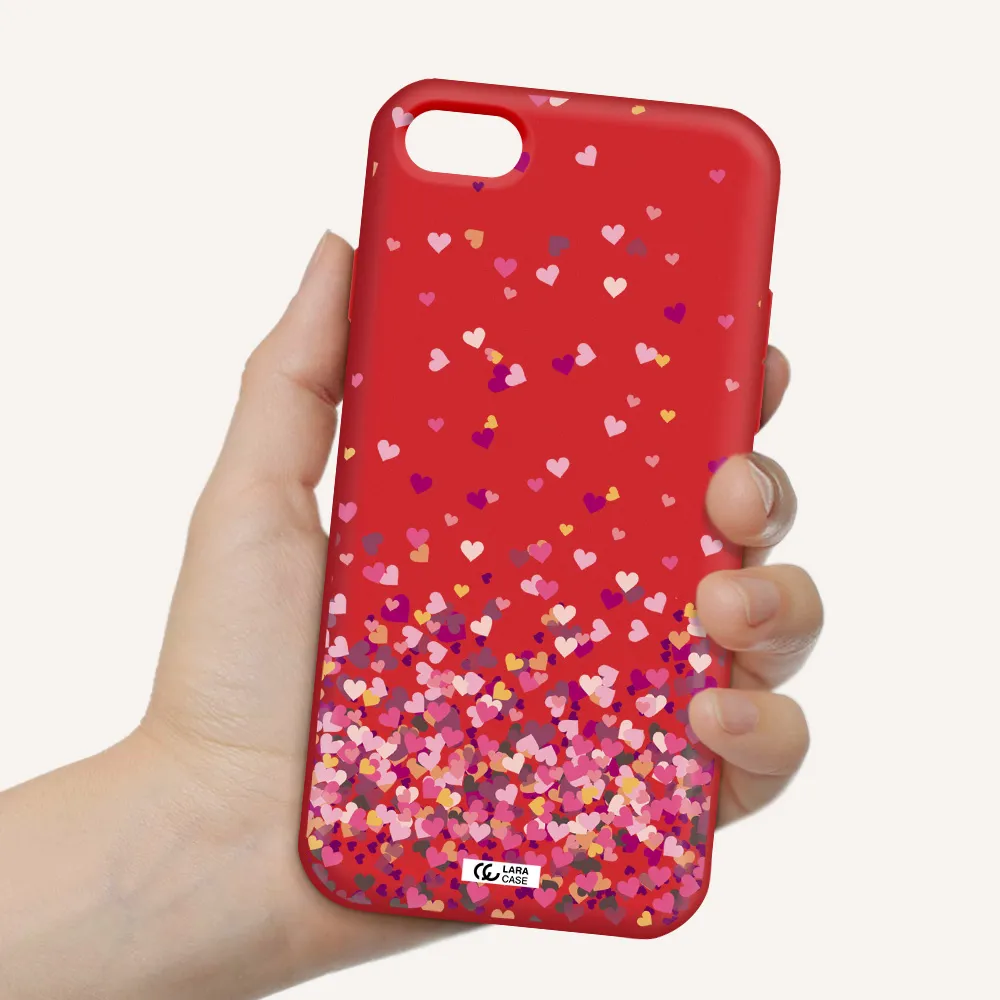 Flying Hearts Apple iPhone 8 Silicone Imperial Red Case