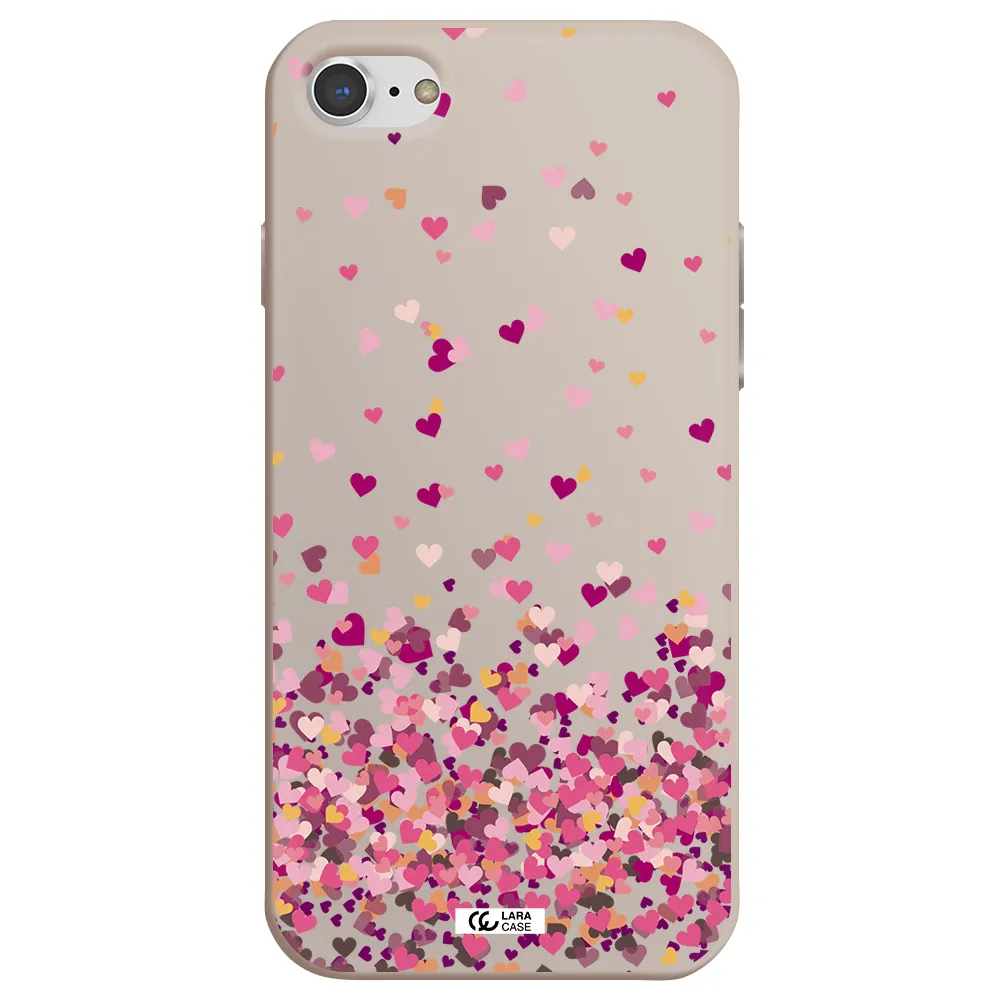 Flying Hearts Apple iPhone 8 Silicone Stone Case