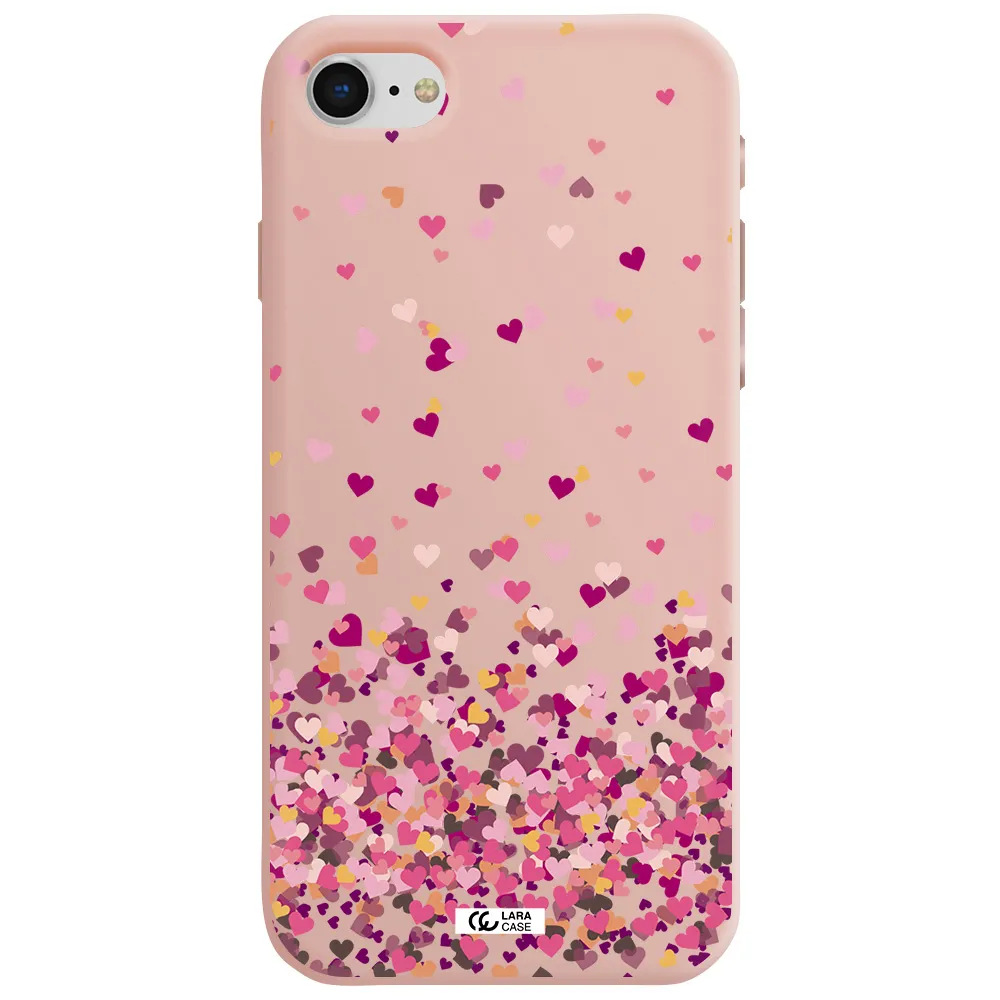 Flying Hearts Apple iPhone se 2020 Silicone pastel pink Case