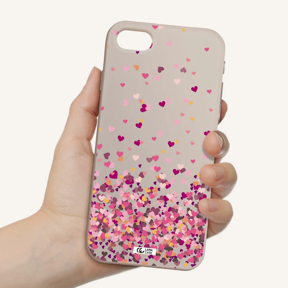 Flying Hearts Apple iPhone se 2020 Silicone Stone Case