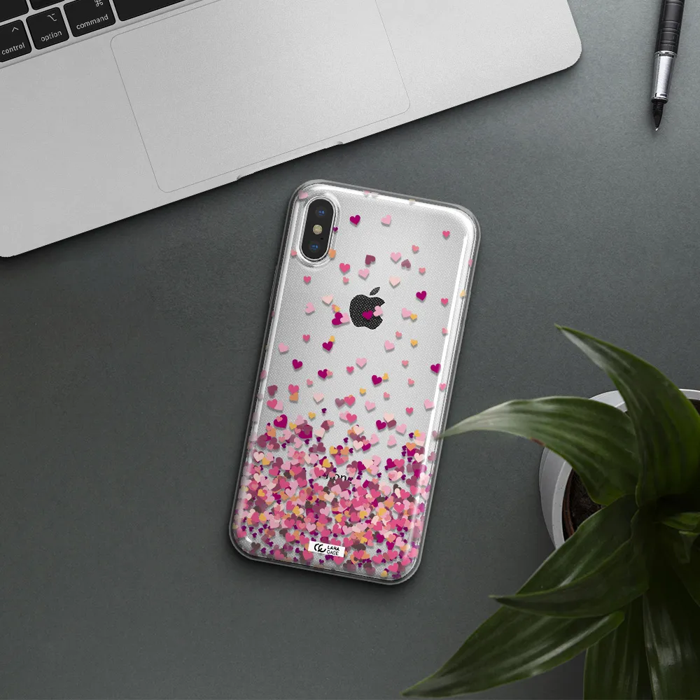 Flying Hearts Apple iPhone X Clear TPU Case