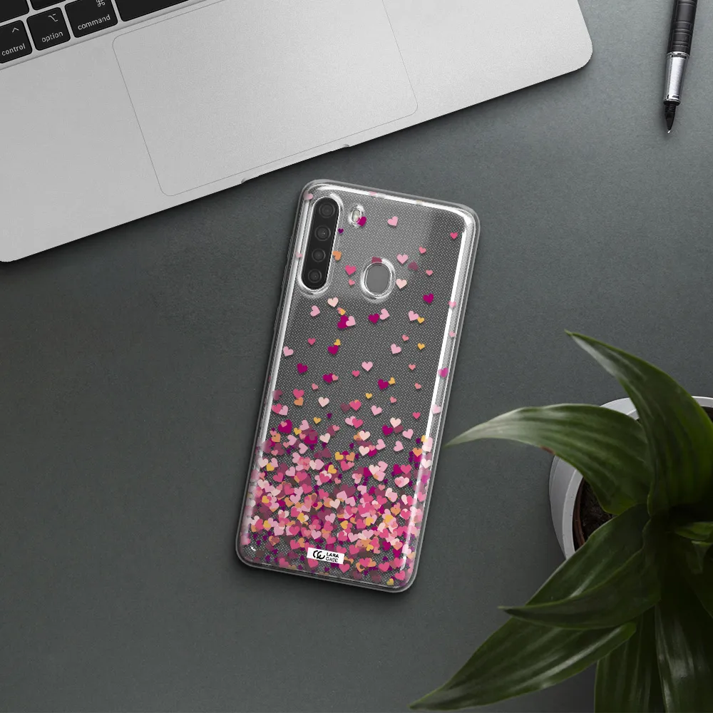 Flying Hearts Samsung A21 Clear TPU Case