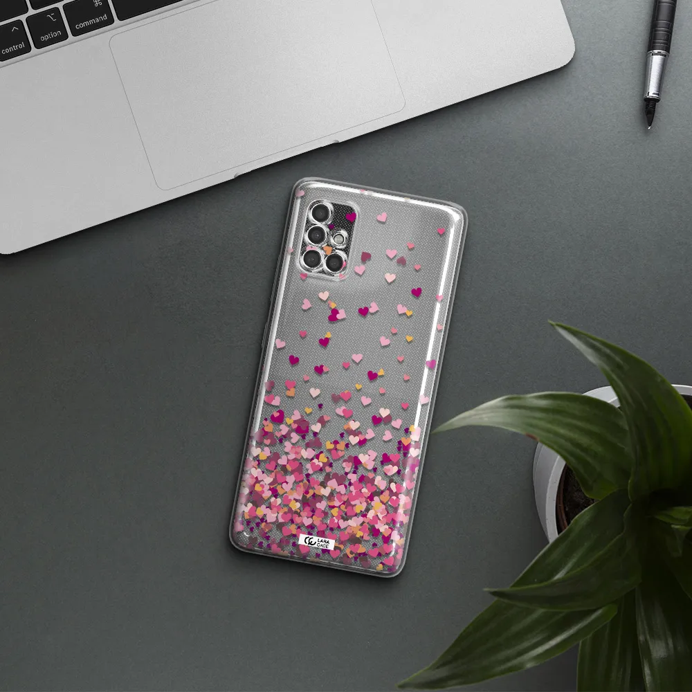 Flying Hearts Samsung A40S Clear Tpu Case