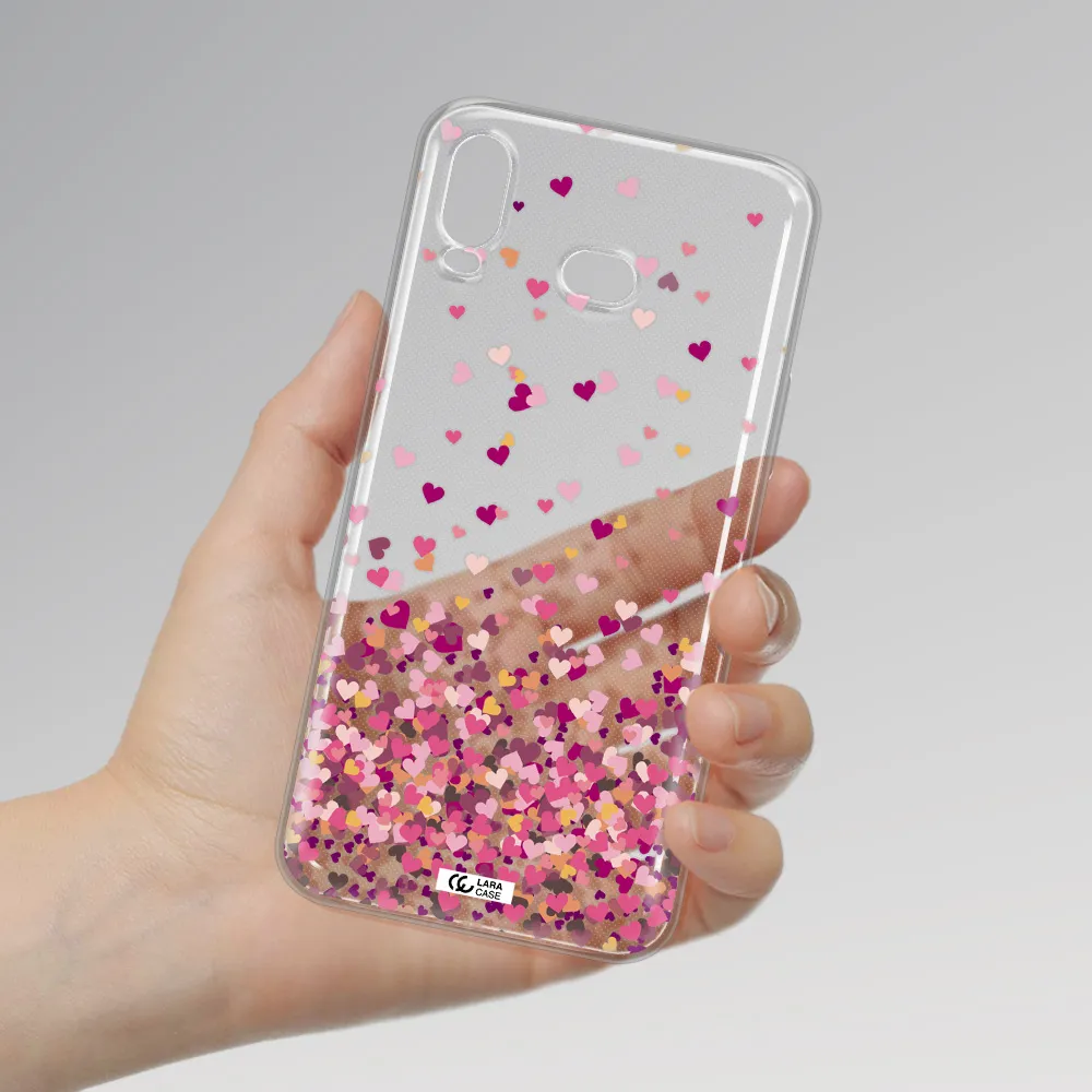 Flying Hearts Samsung A6S Clear TPU Case