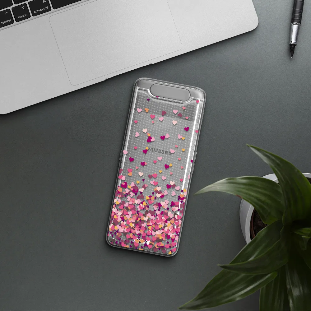 Flying Hearts Samsung A80 Clear TPU Case