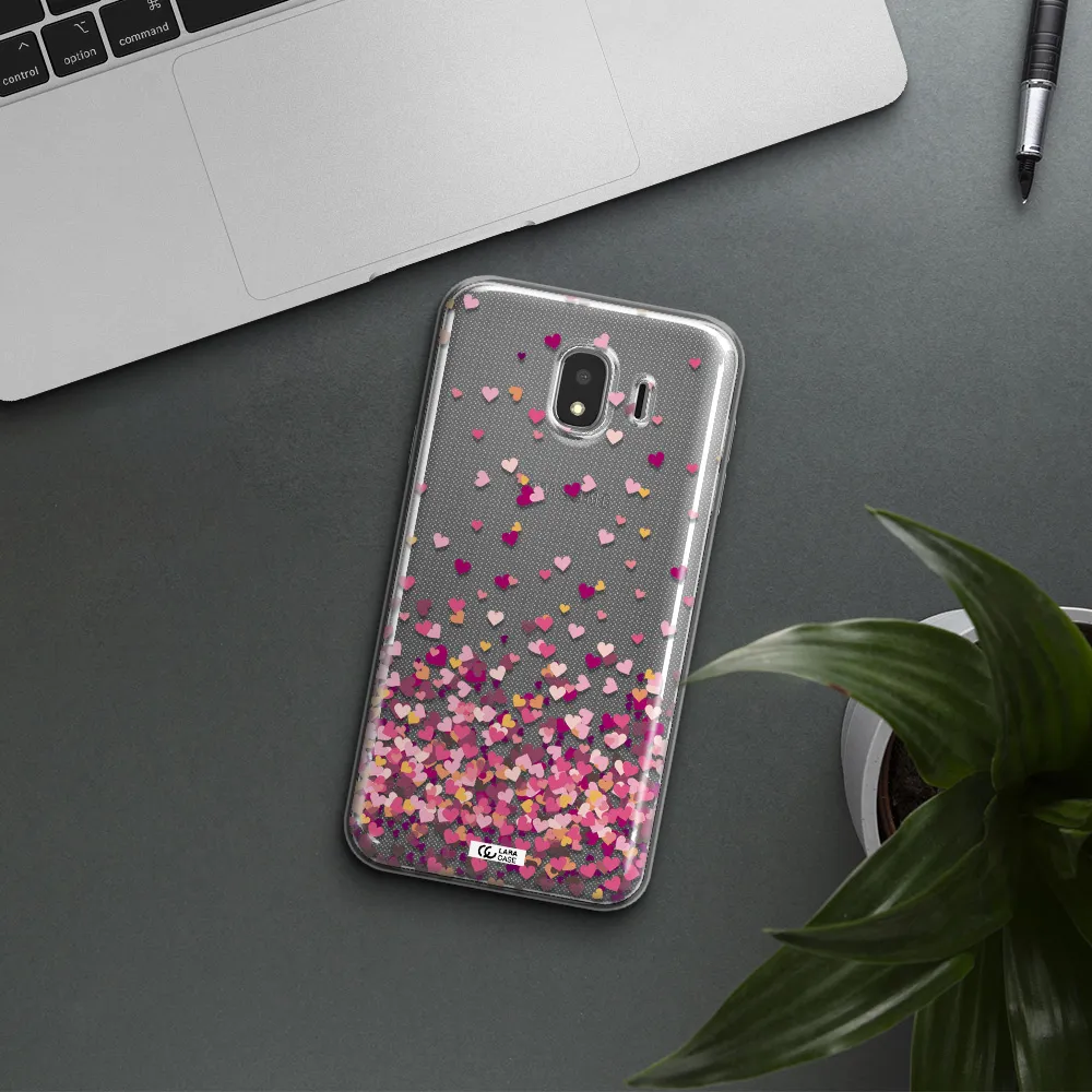 Flying Hearts Samsung J4 Clear TPU Case