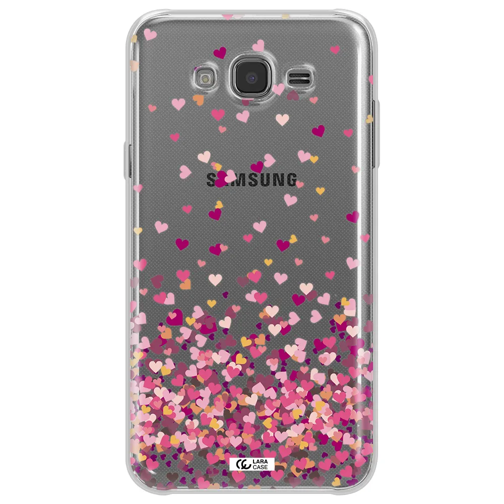 Flying Hearts Samsung J7 2015 Clear TPU Case