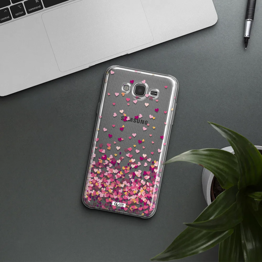 Flying Hearts Samsung J7 2015 Clear TPU Case