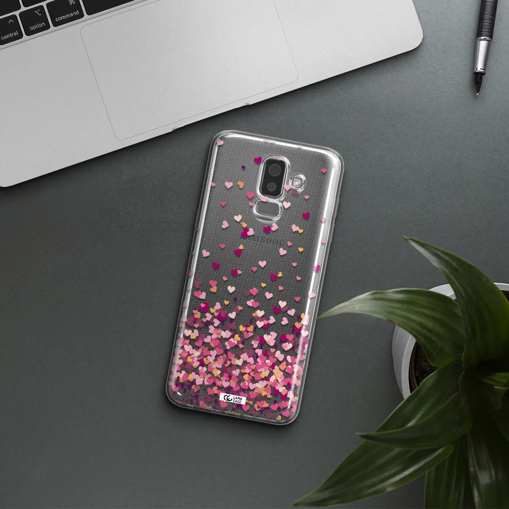 Flying Hearts Samsung J8 Clear TPU Case