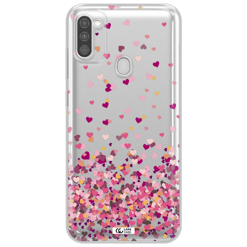 Flying Hearts Samsung M11 Clear TPU Case